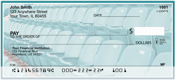 Midnight Green & White Football Team Personal Checks
