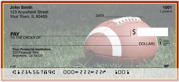 Burgundy & Gold Football Team Personal Checks