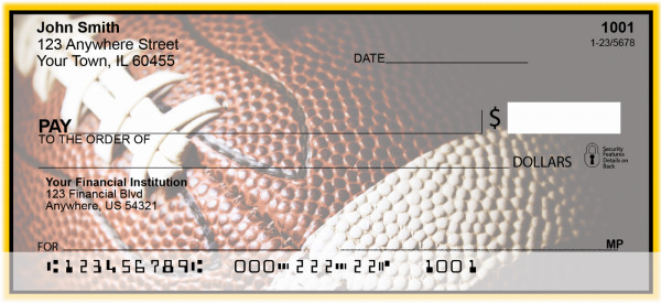 Black & Gold Football Team Personal Checks