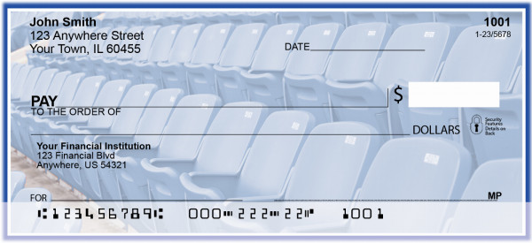 Blue & White Football Team Personal Checks