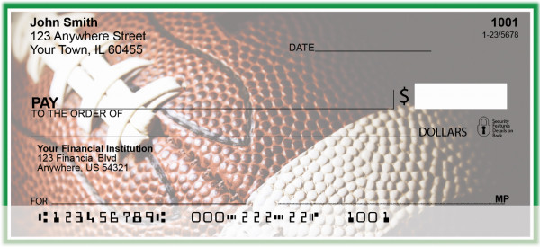 Green & White Football Team Personal Checks