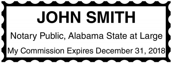 Alabama Notary Public Rectangle Stamp