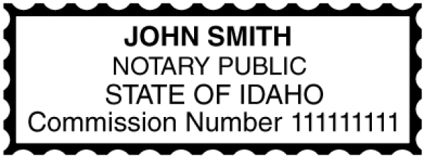 Idaho Public Notary Rectangle Stamp