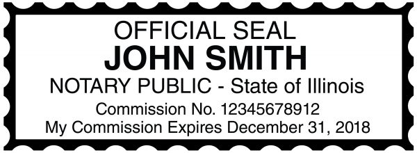 Illinois Public Notary Rectangle Stamp