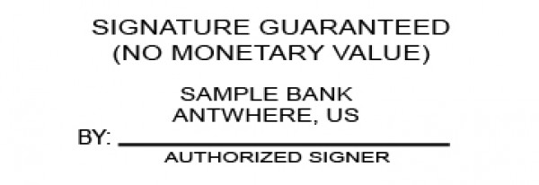 Authorized Signature Guarantee Stamp