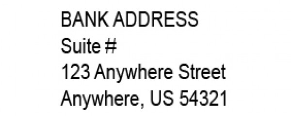 Bank Address Style 2 Stamp