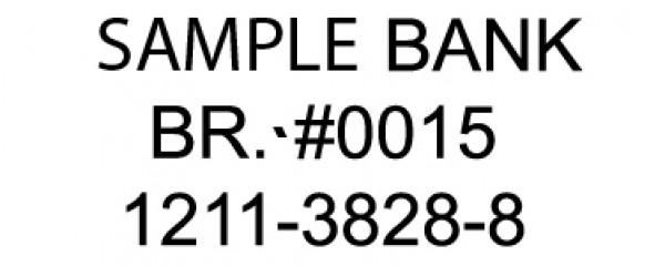 Branch Routing Number Stamp