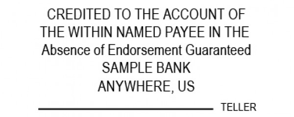 Credit on Account Stamp