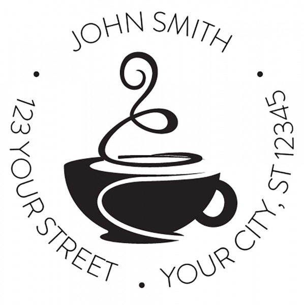 Round Designer Coffee Stamp