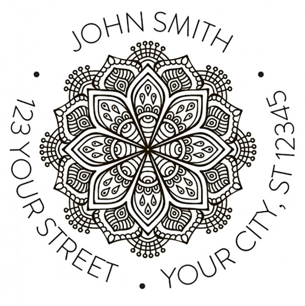 Round Designer Mandala Stamp