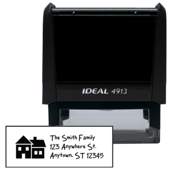 Rectangle Designer House Stamp