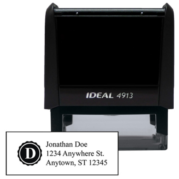 Monogram Rectangle Designer Stamp