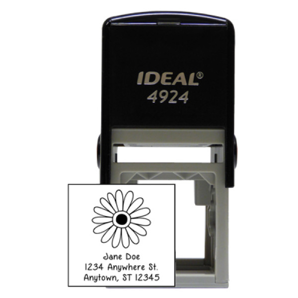 Square Designer Flower Stamp