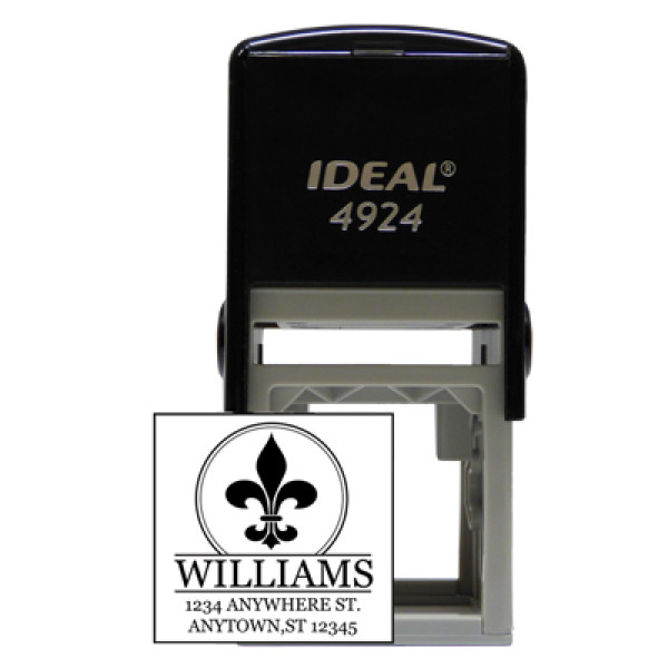 Square Designer Fleur D'Elise Stamp