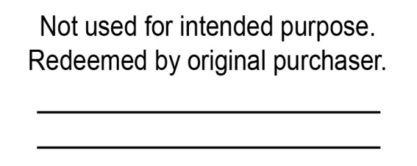 Non-Intended Use Stamp