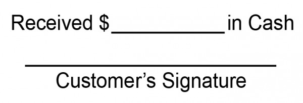 Received Cash Stamp