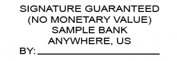 Signature Guarantee Stamp