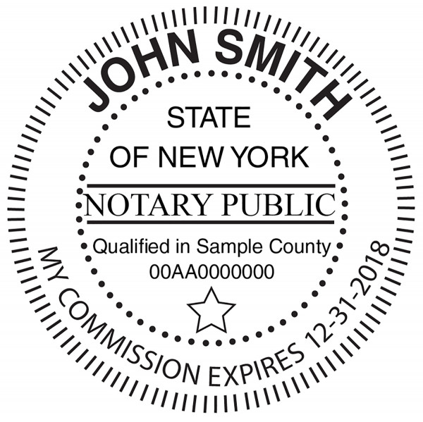 New York Notary Public Round Stamp