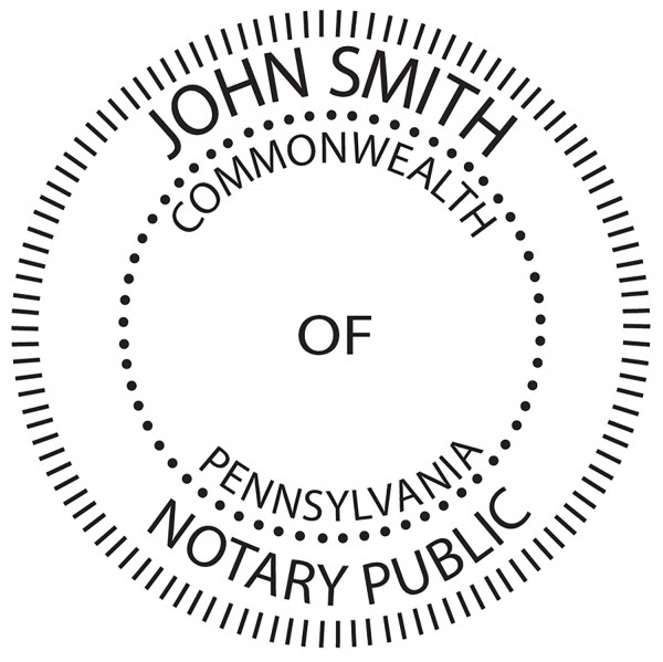 Pennsylvania Notary Public Round Stamp