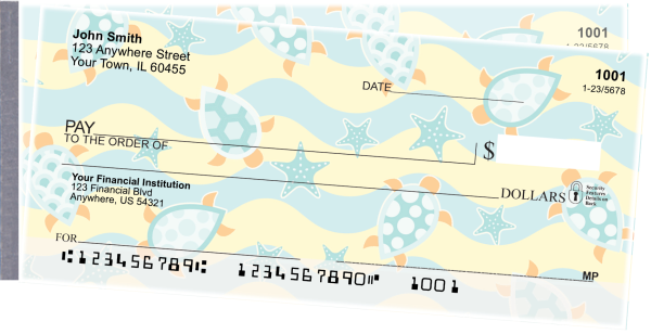 Colorful Sea Turtles Side Tear Checks