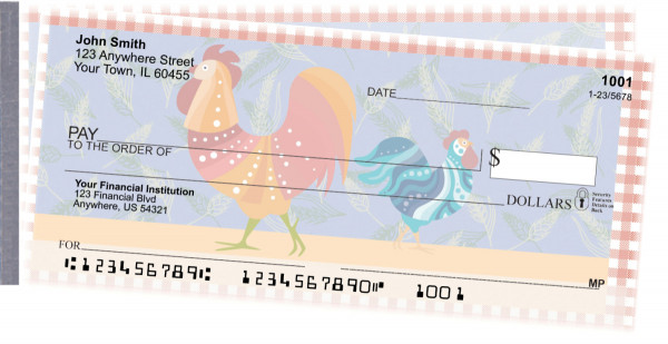Country Rooster Side Tear Checks