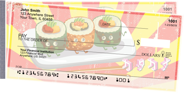 Sushi Time! Side Tear Personal Checks