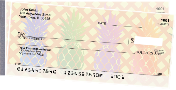 Pineapples Side Tear Personal Checks