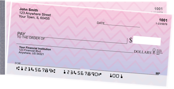 Sunset Chevron Side Tear Personal Checks
