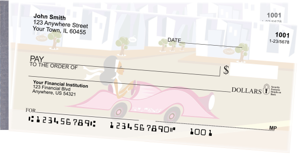 Sophisticated City Girl Side Tear Personal Checks