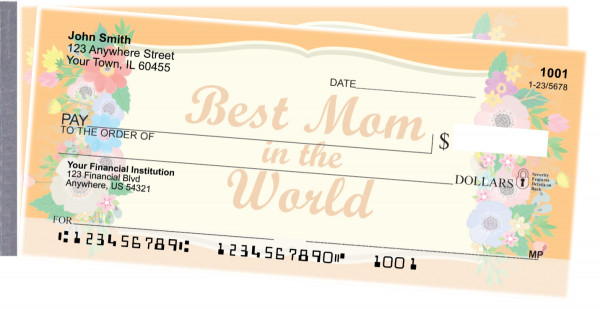 Mother's Day Side Tear Personal Checks