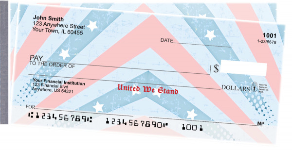 Red, White and Blue Side Tear Checks