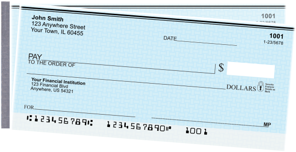 Blue Safety Side Tear Personal Checks