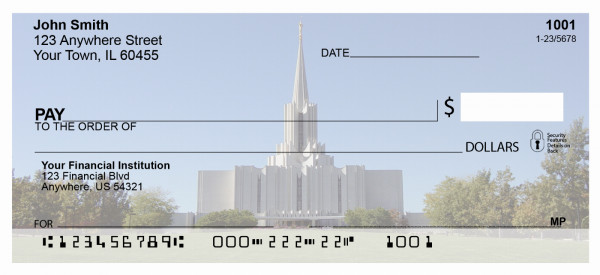 Jordan River Temple Personal Checks