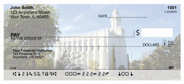 St George Temple Personal Checks