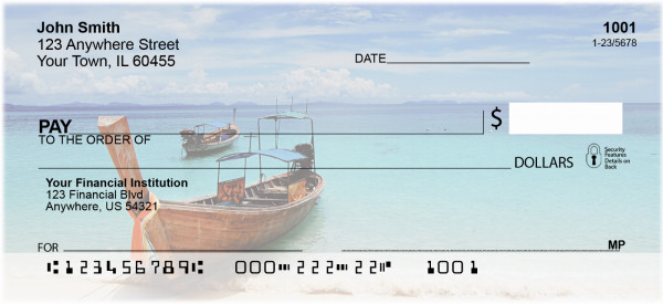 Scenic Tropical Boats Personal Checks
