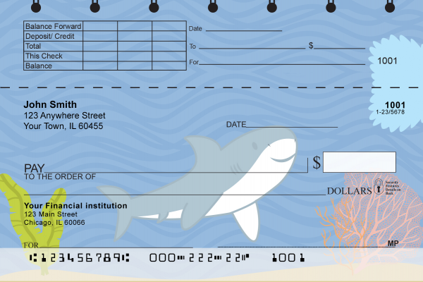 Happy Shark Top Stub Checks