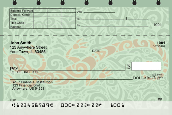 Swirl Art Top Stub Checks