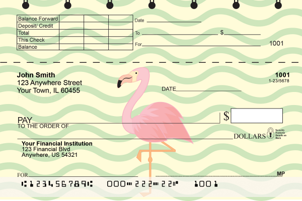 Wading Flamingos Top Stub Checks