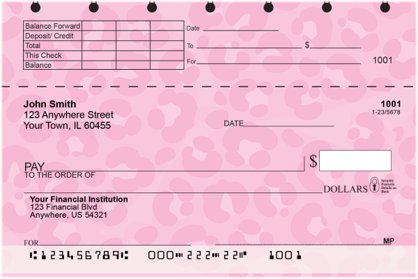 Leopard Prints Top Stub Checks