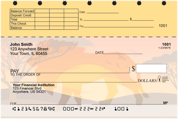 Safari Sunrise Top Stub Checks