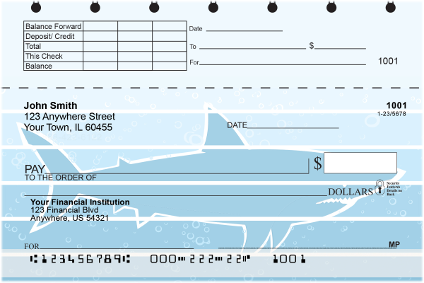 Silhouette Sharks Top Stub Checks