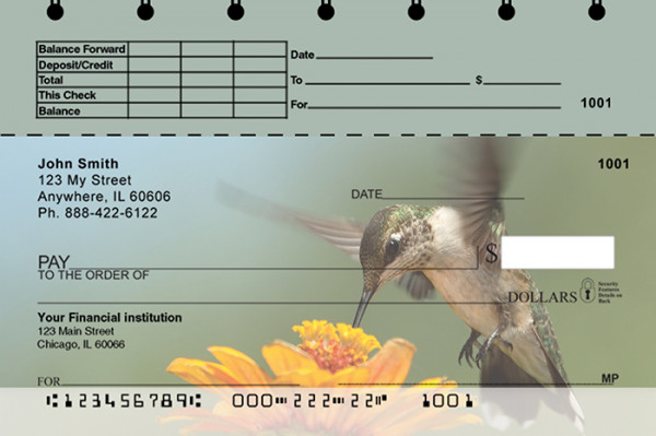 Hummingbirds Top Stub Checks