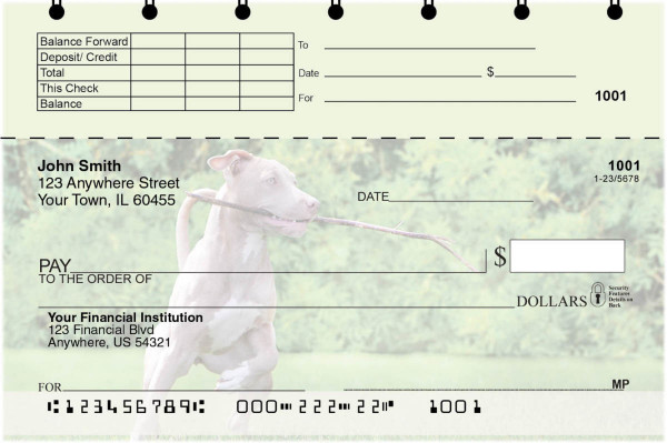 Pit Bull Pals Top Stub Checks