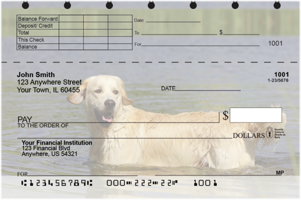 Golden Retriever Top Stub Checks