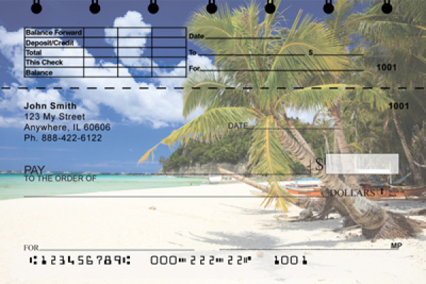 Beachfront Views Top Stub Personal Checks