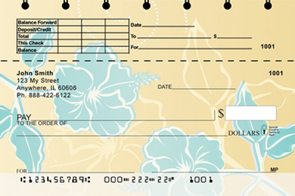 Stylistic Flowers Top Stub Checks