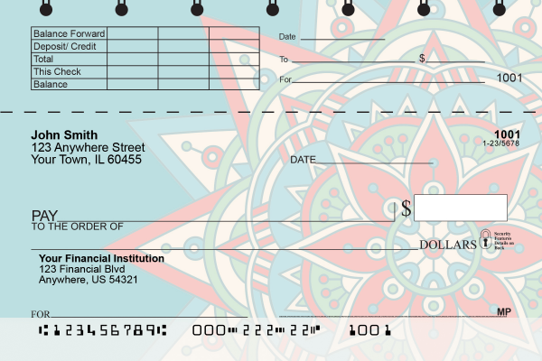 Mandala Top Stub Checks
