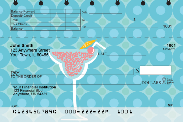 Cocktail Hour Top Stub Checks
