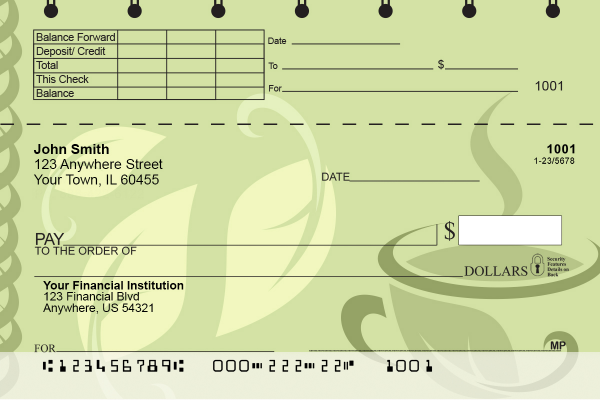 Tea for Two Top Stub Checks
