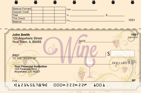 Wine N' Vine Top Stub Checks